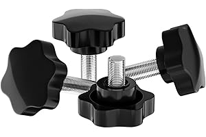 STILL AWAKE 10 Pcs Clamping Screw Knob,Plastic Hex Clamping Hand Knob Gripandles Screw Knobs Quick Removal Handgrips Star Knob Male Thread（M6-1.0x40mm）