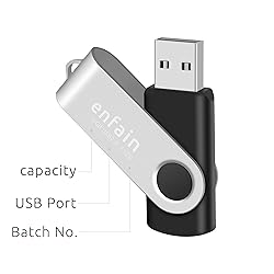 10-Pack Enfain 16GB USB 2.0 Swivel Flash