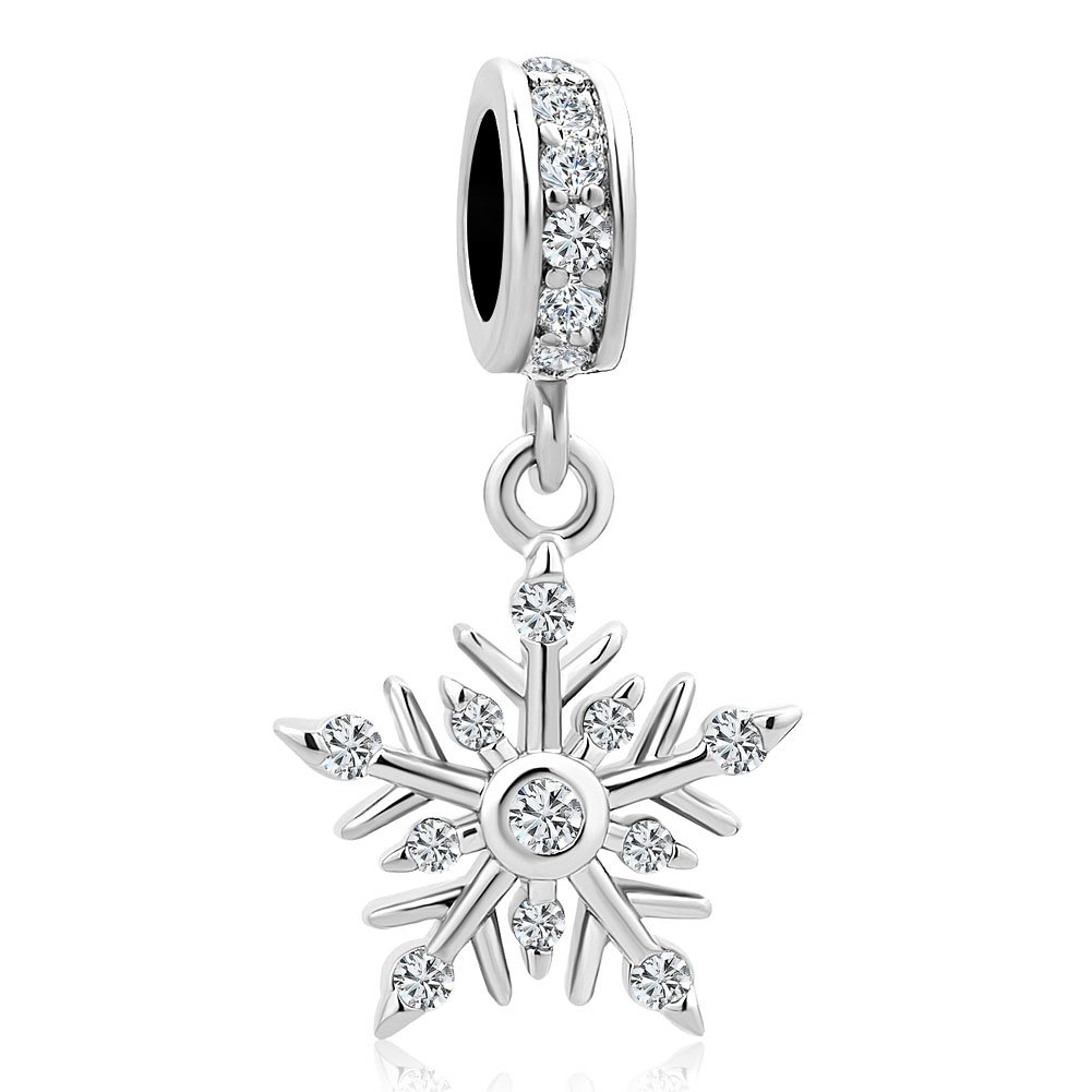 Snowflake Charm Dangle Bead for Bracelet