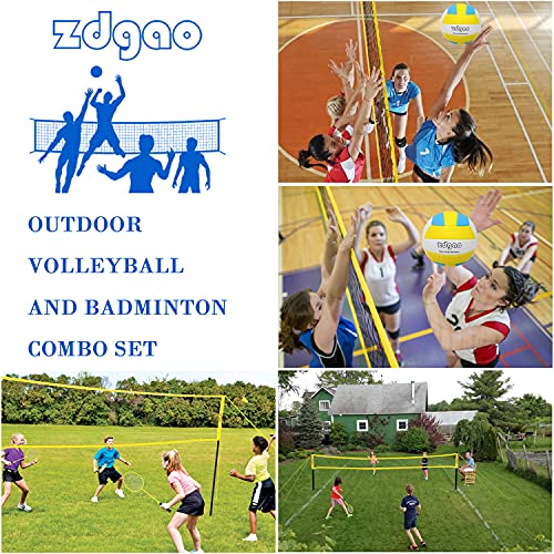 G&S Volleyball and Badminton Set for Backyard and Outdoors with Easy
