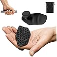 DecrPlus Rypt Grip for Weight Lifting Deadlift Rows-Rubber Anti-Slip Ergonomic Lifting Gloves for Men and Women Training Palm Protectors for Gym Intensive Training and Exercise ﻿ (Black) 1