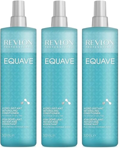 Revlon Equave Hydro Detangling Conditioner 3 x 500ml Leave-In Spray