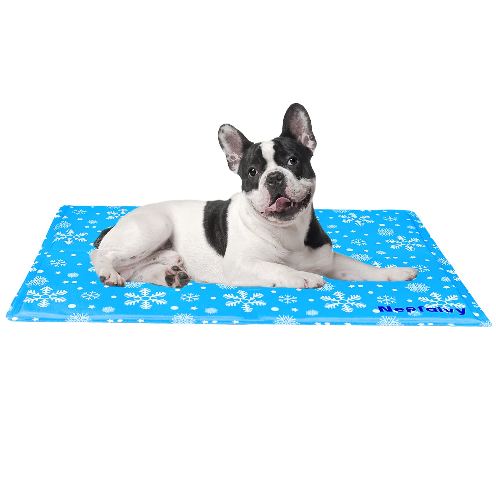 Nepfaivy Dog Cooling Mats Small - Self Cooling Mat for Dogs and Cats, Non-toxic Gel Pet Cooling Mat, No Need to Refrigerate, Keep Pets Cool in Hot Summer for Indoor Outdoor, 50x40cm