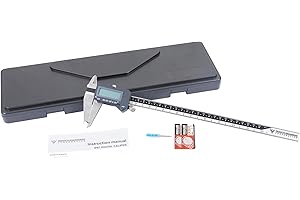 PEC Tools Digital Caliper, 12 Inch/300mm Industrial-Grade Stainless Steel Caliper, IP67 Waterproof & Oil-Resistant, Auto Power-Off, Inch/MM/Fraction Modes