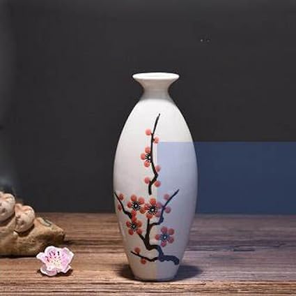 Modern Simple Creative Hand Painted White Ceramic Handicraft Vase