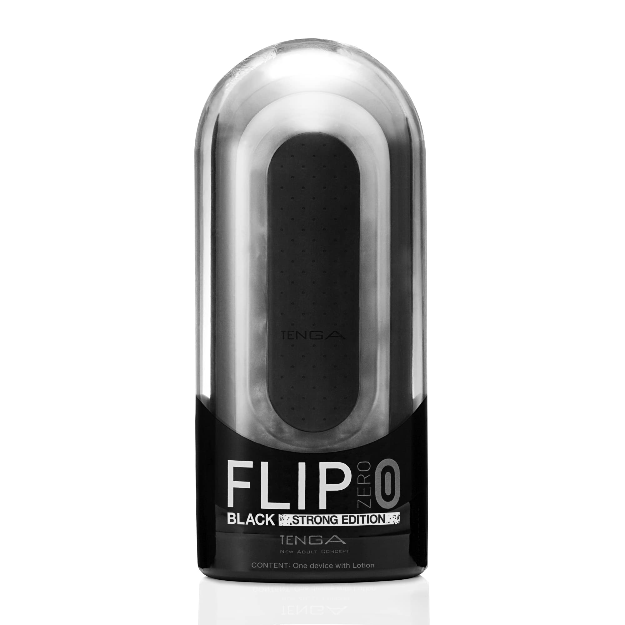 TENGA Flip Zero Fuerte |Negro| Juguetes sexuales masturbadores masculinos reutilizables para adultos con innovadora tecnología de apertura abatible, potente succión al vacío y limpieza higiénica | Marca japonesa número 1 |