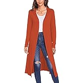Bluetime Women Long Open Front Maxi Cardigan Lightweight Duster Long Sleeve Cardigan (S-4XL)