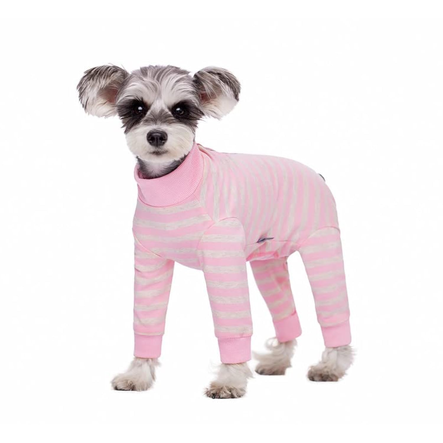 Photo 1 of Dog Striped Recovery Suit, Puppy After Surgery Onesie for Female Male Dogs, Dogs Cats Long Sleeve Pajamas Bodysuit, Surgery Abdominal Wound Bandages Clothes, Dog Pant for Shedding Skin Disease
