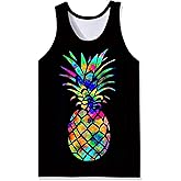 Goodstoworld Mens 3D Tank Top Novelty Graphic Breathable Quick Dry Sleeveless Beach Shirt S-4XL