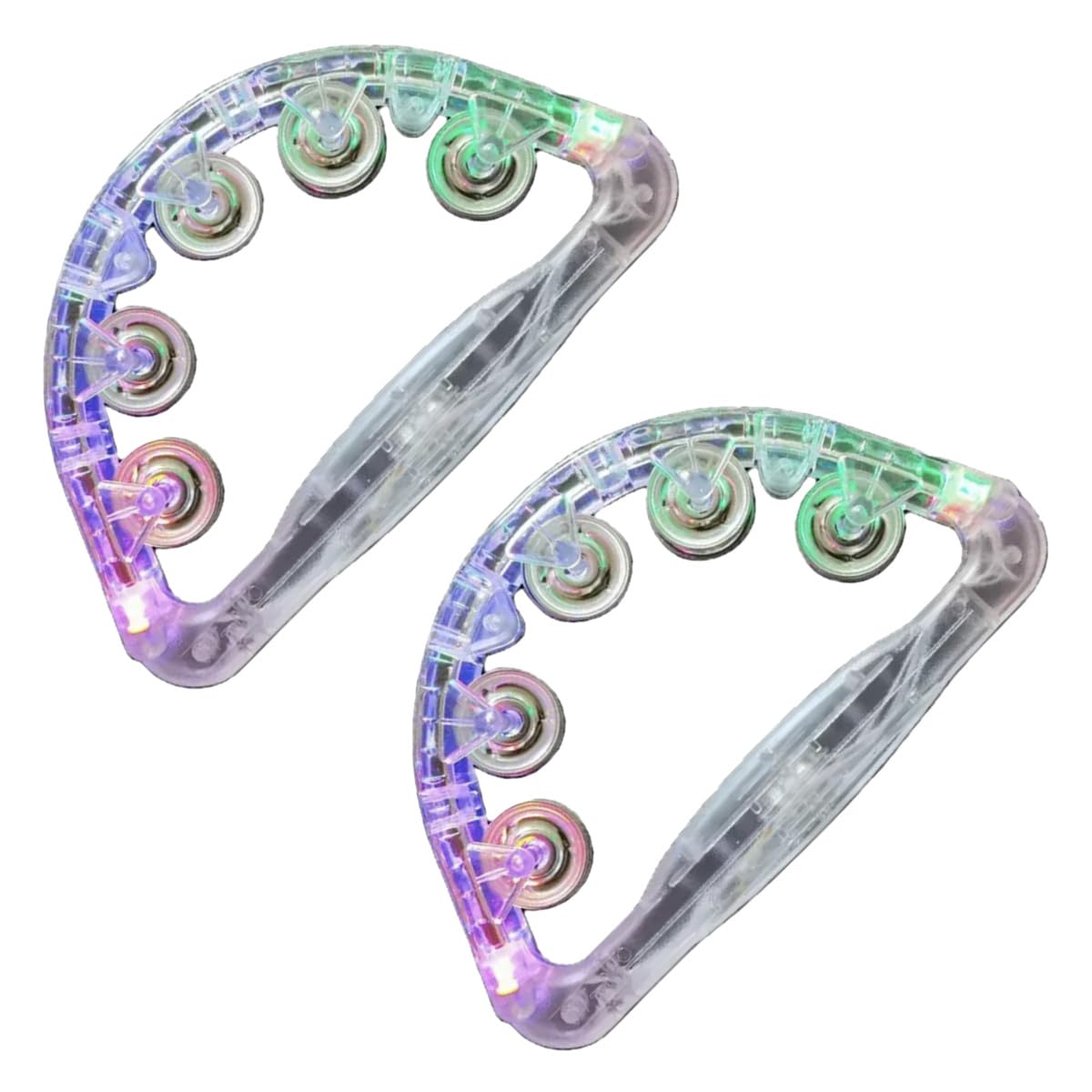 ENN LLC 光るタンバリン LEDライト パーティ カラオケ スナック イベントグッズ 2個セット商品画像