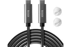 RUJOI Long USB C Cable 20FT with 100W Capacity, USB C to USC C 2.0 Cable Long 20 Ft Fast Charge Phone Cable 5A and 480Mps Dat