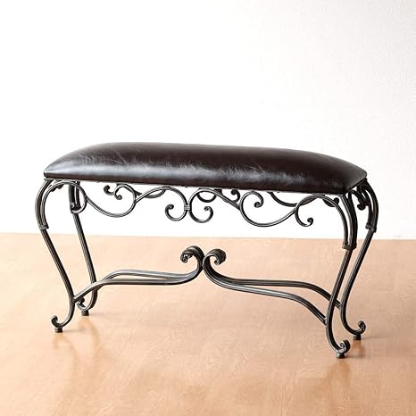 Amazon ベンチ スツール おしゃれ アイアン クッション アンティーク クラシック ベンチチェア インテリア リビング 玄関 スリムなスクエアスツール ロングb Com1727 ダイニングベンチ オンライン通販