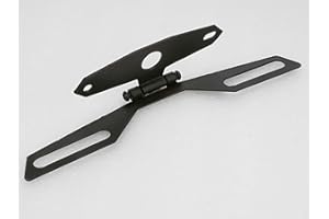 Yibid Universal Mini License Plate Tail Brake Light Tag Holder Folding Bracket Mount for Motorcycle Suzuki Kawasaki Ducati Honda Chopper Bobber Racer Cruiser Dirt Sports ATV 4x4 Off Road Street Bikes