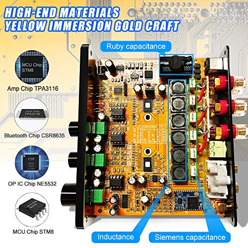 FX AUDIO 2.1 Channel Bluetooth Amplifier for Passive Subwoofer 100Watt