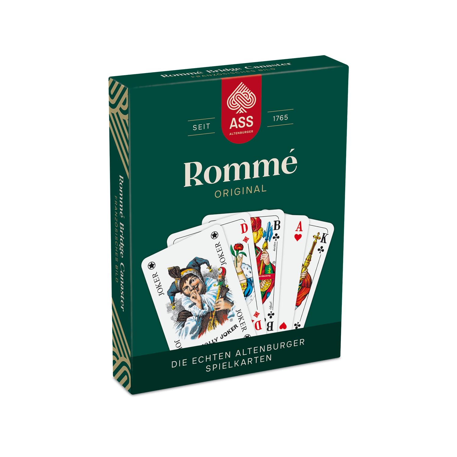 ASS Altenburger Rommé, französisches Bild, 2 Kartendecks je 55 Blatt (110 Karten inkl. 6 Joker)