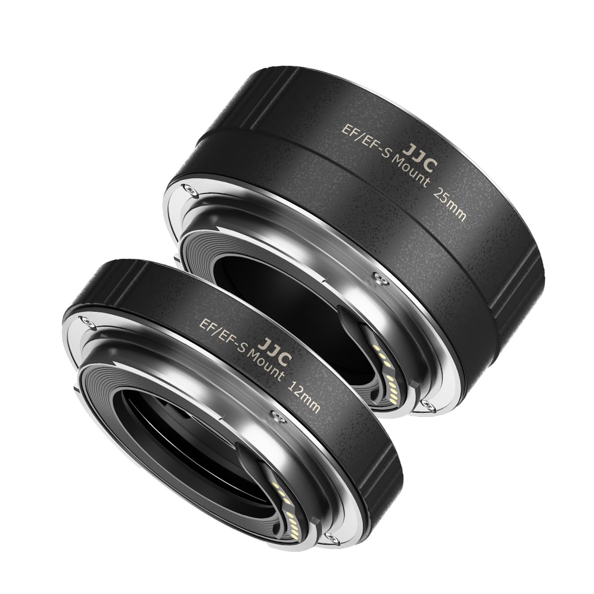 JJC Macro Extension Tube (12mm + 25mm) Auto Focus for Canon EF/EF-S Lens Cameras Close-up Macro Photography - Extension Ring Body Rear Lens Cap Set