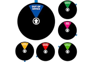 LOYINLO Office Door Sign,Do Not Disturb/Come in Welcome/Out of Office/in a Meeting/Back Soon/Working Remotely Sign, Privacy Door Indicator That Lets Others Know Whether You're Available Or Not (6inch,Black)