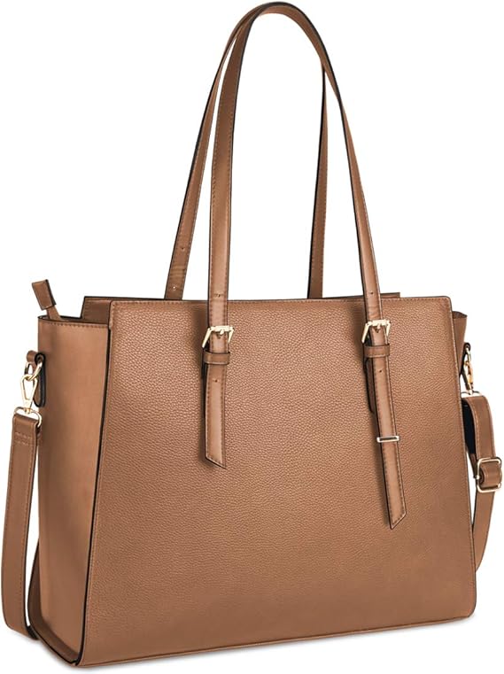 NEWHEY Laptop Bags for Women Large Leather Handbags Ladies Laptop Tote