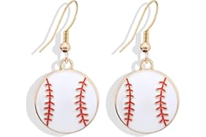 YANCHUN Baseball Earrings for Women 3D Baseball Drop Earring Baseball Bat Dangle Earrings Baseball Jewelry Sports Fans Players Jewelry Baseball Gifts for Girls