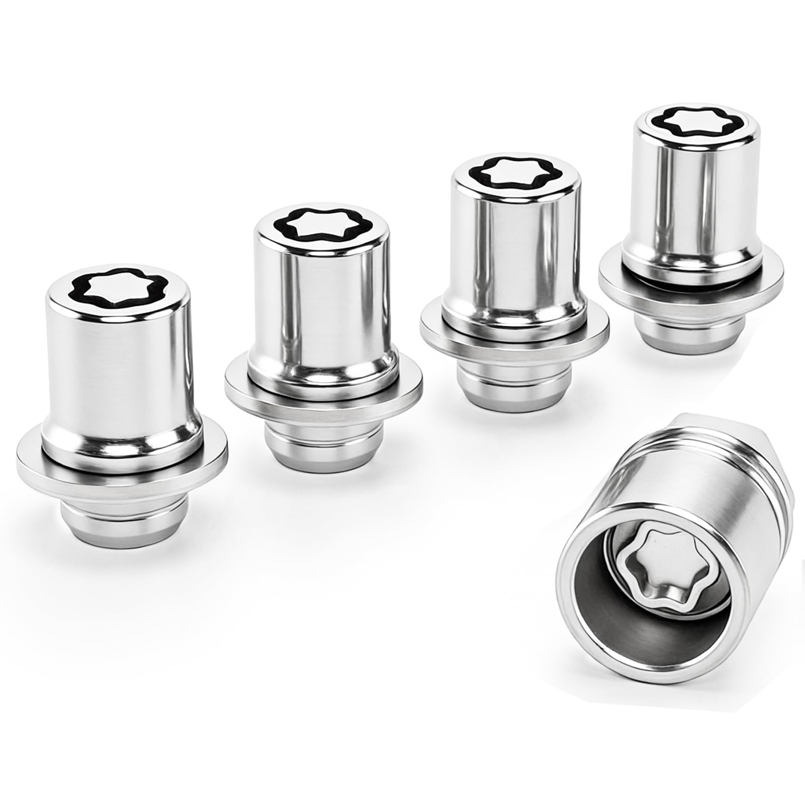 Photo 1 of 00276-00900 M12 x 1.5 Wheel Lock Lug Nut Set Compatible with 2001-2025 Toyota Avalon Camry Celica Corolla Highlander Matrix Mirai MR2 Prius RAV4 Sienna Solara Tacoma, Anti Theft (Chrome)