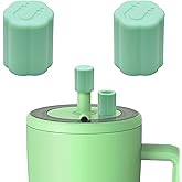 2 Pack Magnetic Straw Covers, Silicone Straw Topper cap for BrüMate All Era and Resa Tumblers, Brumate Accessories (Green)