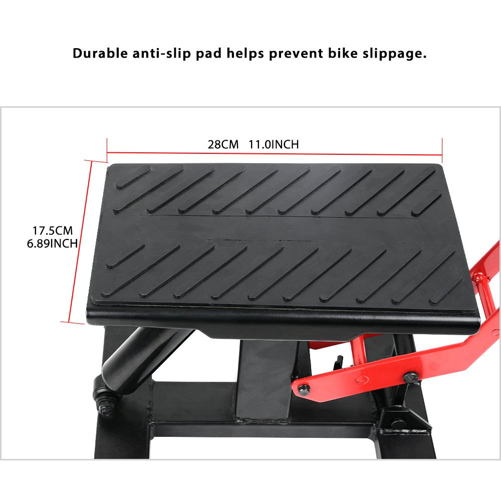 YITAMOTOR Adjustable Motorcycle Dirt Bike Lift Stand Steel Motocross Maintenance Stand Table