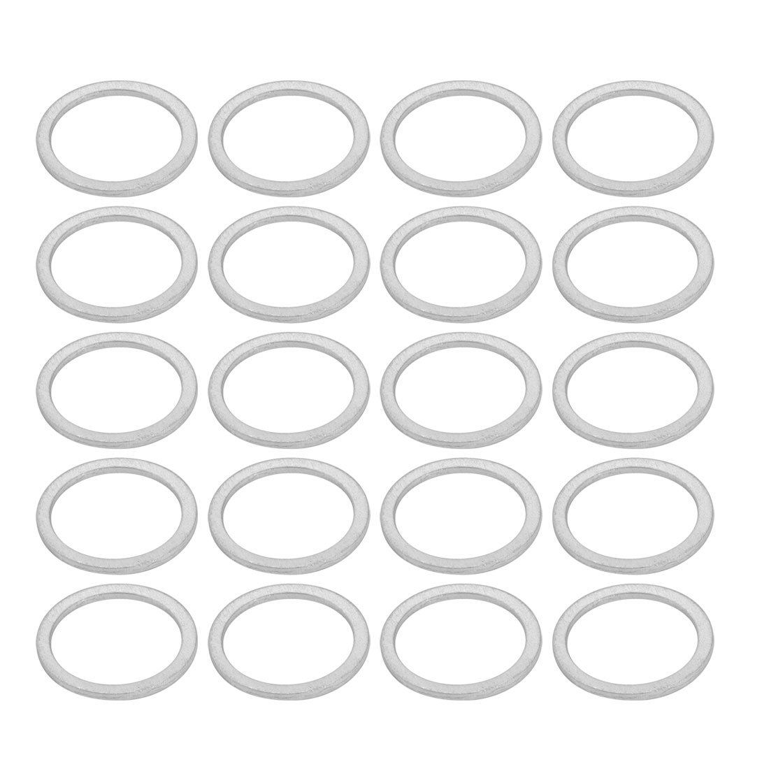 Sourcingmap 20Pcs 26mmx32mmx2mm Aluminum Motorcycle Hardware Drain Plug Washer