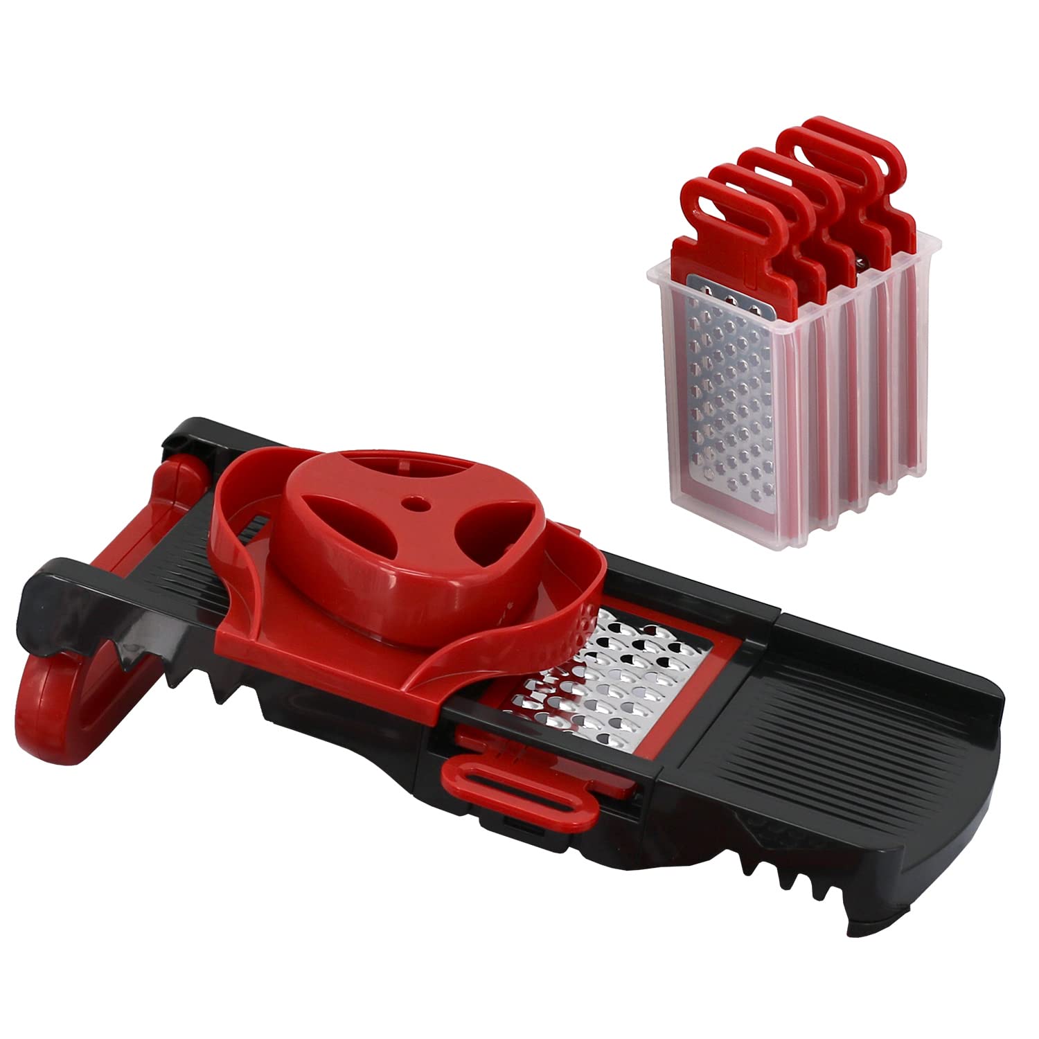 Photo 1 of Emeril Lagasse 6-Blade Manual Food Slicer, Red/Black, Plastic