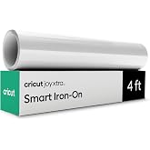 Cricut Smart Iron On for Joy Xtra Machine, White (9.5in x 4ft) | HTV Heat Transfer Vinyl - Matless cutting for long cuts