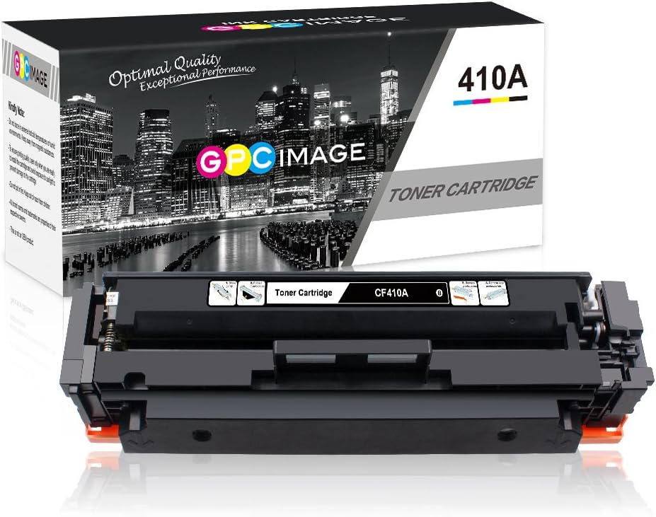 GPC Image Compatible Toner Cartridges Replacement for HP 410A CF410A to use with Laserjet Pro MFP M477fdw M477fdn M477fnw M452dn M452nw M452dw Printer Toner (1 Black)