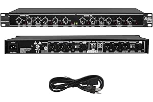 RQG Professional Audio Crossover, 2-Way 3-Way Stereo 4 Way Mono Crossover Audio Sound Processing Crossover for PA System Stage Performance, XLR Input Output and Subwoofer (234XL)