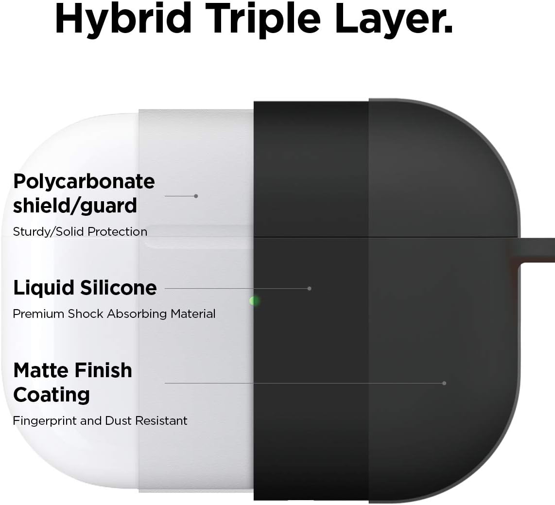 elago Liquid Hybrid Silicone Case with Keychain Designed for Apple AirPods Pro - Image 3