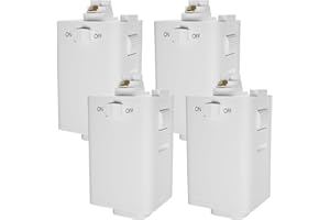 OHLECTRIC Pendant Track Adapter - Track Light Adapter for H Track Only - Halo Track Adapter Supports Weight Upto Maximum of 10 Lbs and SVT 18/3 Wire - White, Pack of 4 - OL-44067-4