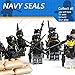12pcs Army Minifigures SWAT Team with Military Weapons Accessories Policeman Soldier Minifigures Toys Building Blocks 100%Compatible (12)