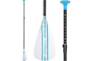 UPWELL SUP Paddle Adjustable Stand Up Paddle for Paddleboard, 3 Piece Aluminum Alloy Shaft with Reinforced Fiberglass Blade