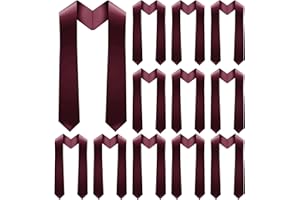 Geyoga 12 Pieces Unisex Graduation Stole Bulk Sublimation Blank Grad Sash Plain Graduate Honor Stole, 70 Inches (Maroon)