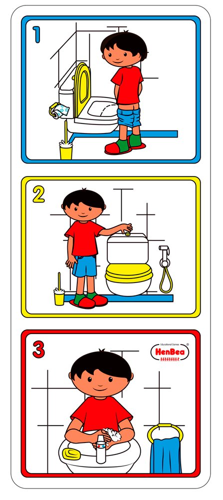Henbea 856 Toilet Sign for Boys, Multi Colour, One Size