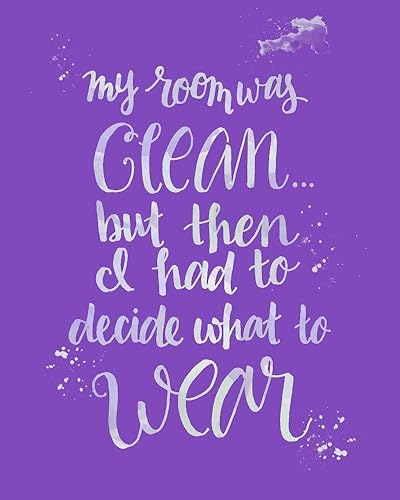 Amazon Com My Room Was Clean 8x10 Paper Print Purple Wall