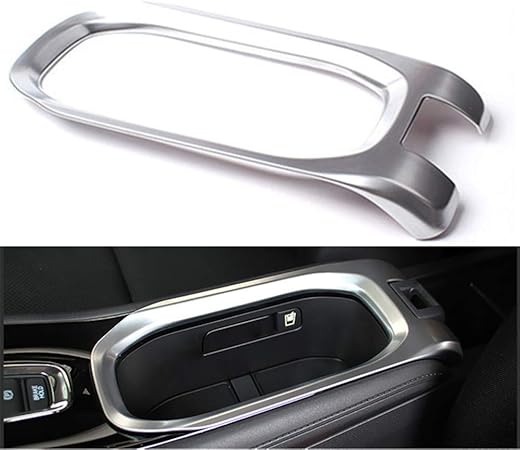 Amazon Lookgou ホンダ 新型 Vezel ヴェゼル パーツ コップホルダーガーニッシュ コンソール Honda Vezel 内装アクセサリー 1p シルバー 社外品 車 バイク 車 バイク