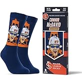 Major League Socks - NHL EDMONTON OILERS - Hockey Socks for Men & Women, Gift for Hockey Fans on All Occasions, Size 7-13