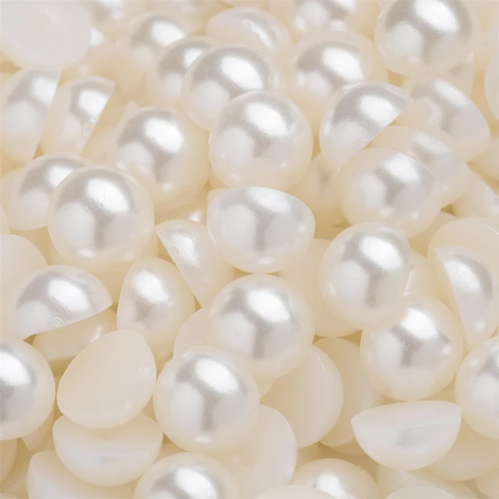 Photo 1 of 100PCS 16mm Flatback Pearls for Crafting Ivory, Imitation Large Half Round Pearl Beads Bulk for Crafts Project, Half Flat Back Pearls for DIY Making Crocs Tumblers Shoes Cups Wedding