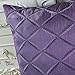 CaliTime Pack of 2 Cushion Covers Throw Pillow Cases Shells for Home Sofa Couch Diamonds Chain Geometric Embroidered 18 X 18 Inches Purple