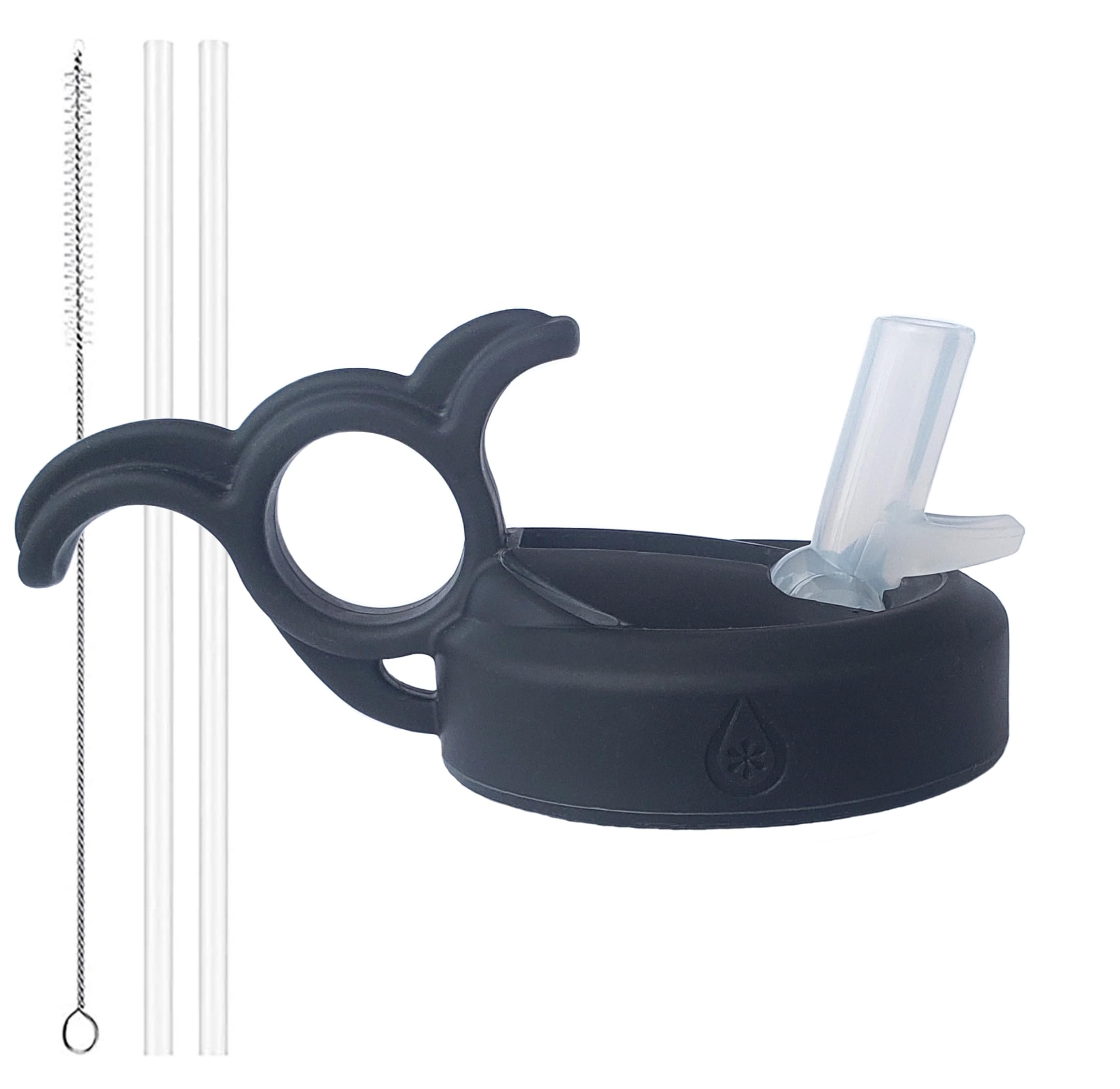 Photo 1 of Paravalve High Performance Straw Lid for wide mouth water bottles, Leak-Proof, Insulated, Soft Touch Shaka Handle, BPA Free