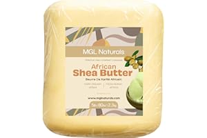 MGL Naturals Raw African Shea Butter Ivory 5 lb, 100% Pure and Unrefined. Nourish and moisturize skin and hair. Use alone or DIY recipes. From Ghana, West Africa. (5 lb)