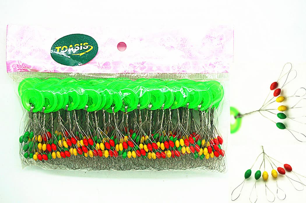 Toasis 600pcs Colorful Oval Rubber Fishing Float Bobber Stopper