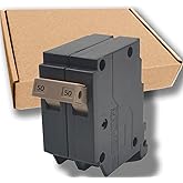 50 Amp 2-Pole Circuit Breaker, 3/4-Inch Plug-in Type Molded Case | Compatible with OEM Load Centers, 10KA 120/240V Circuit Breaker, Thermal Magnetic Protection, Genuine OEM-10 Years Warranty
