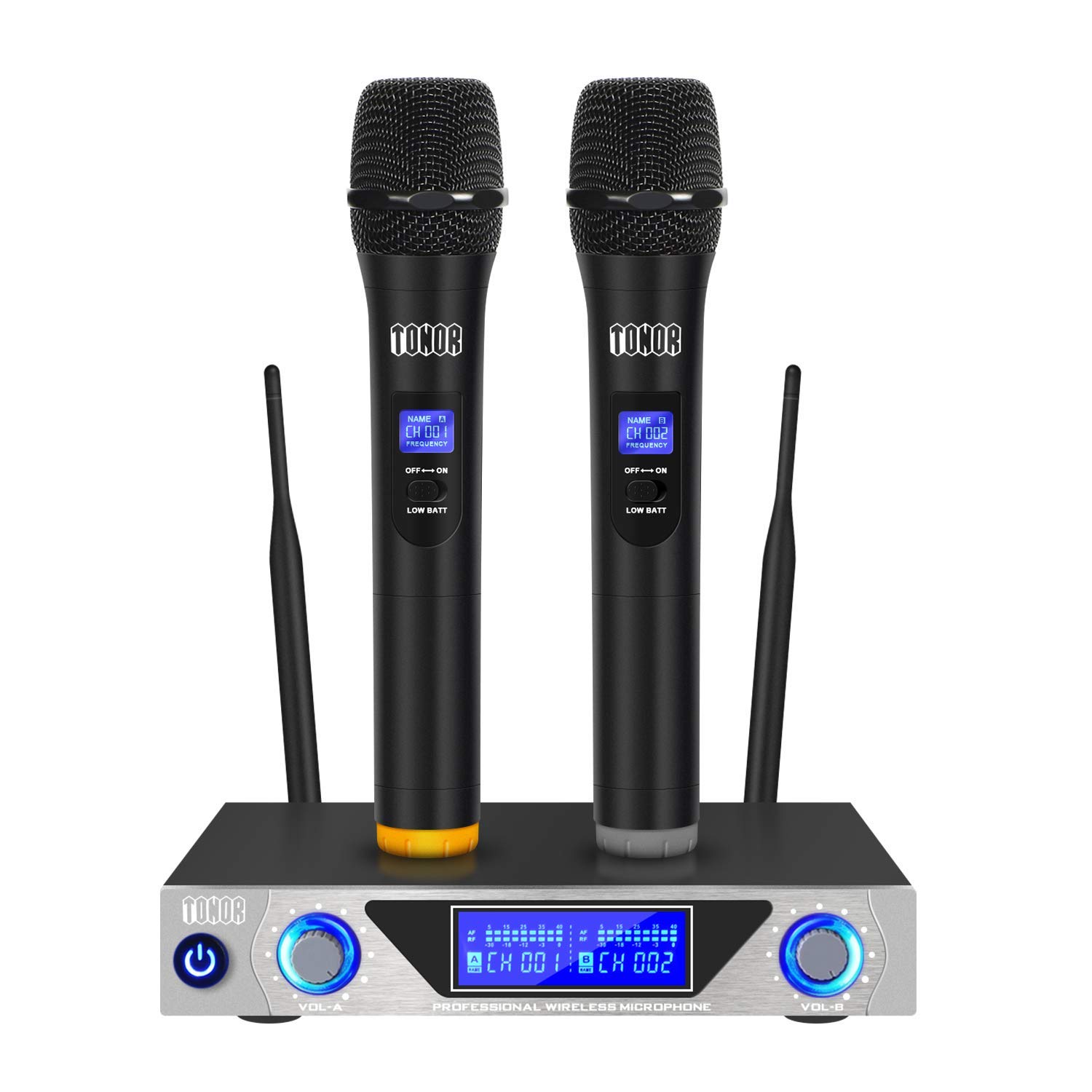 TONOR VHF Handheld Wireless Microphone System with Dual Hand Held