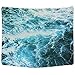 Sunm Boutique Wall Tapestry Blue Ocean Wave Tapestry Sea Wall Hanging Tapestry Wall Art Decor Tablecloth (Spray,51.2