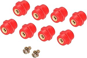 PATIKIL Insulator 8pcs SM16 High-Strength Polyester Standoff Insulators with M4 Screws for Power Distribution Cabinet