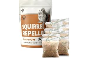 KQCWKH Squirrel Repellent Outdoor, Squirrel & Chipmunk Repellent, Squirrel Deterrent for Gardens/Attics/Cars/Bird Feeders, Get Rid of Chipmunk, Indoor Squirrel Repellant for Plant - 8P